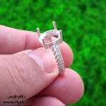 رکاب انگشتر نقره طلاسی رکاب فارسی