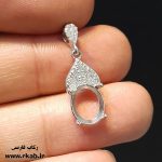 مدال نقره یلدایی آبکاری طلاسفید رکاب فارسی