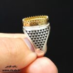 رکاب نقره شطرنجی اسپرت مردانه رکاب فارسی