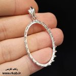 مدال نقره قاب سنگ رکاب فارسی