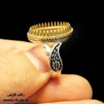 رکلب نقره سامیار مردانه تاج برنجی در فروشگاه رکاب فارسی