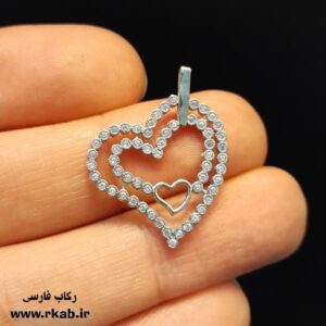 مدال نقره ایلیا آبکاری طلا سفید رکاب فارسی