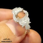 انگشتر زنانه مهرآوا نقره آبکاری طلاسفید در فروشگاه رکاب فارسی