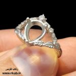انگشتر نقره لیلیا 925 آبکاری طلاسفید در فروشگاه رکاب فارسی