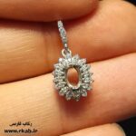 قاب نقره گردنبند عروسک آبکاری طلاسفید