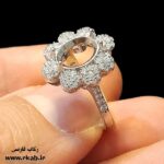 انگشتر پایه جواهر مهتاب رکاب فارسی