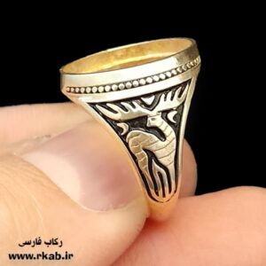 انگشتر مردانه شوکا طلاروس رکاب فارسی