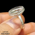 قاب انگشتر نقره ساده رکاب فارسی