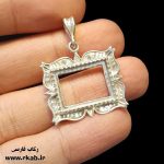 مدال سنگی نقره اسپید برای ساخت گردنبند مجلسی رکاب فارسی