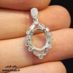 مدال نقره تارکان آبکاری طلاسفید رکاب فارسی