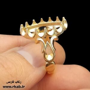 انگشتر بدل طلایی مردانه رکاب فارسی