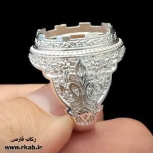رکاب انگشتر مردانه امارات روکش نقره رکاب نقره