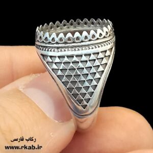 رکاب مان استیل عقیق مدل مردانه رکاب فارسی