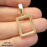 مدال طلاروس مستطیل حنا رکاب فارسی