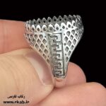 رکاب مان استیل سیاهو مغزسفید بدنه سیاه قلم کاری رکاب فارسی