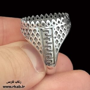 رکاب مان استیل سیاهو مغزسفید بدنه سیاه قلم کاری رکاب فارسی
