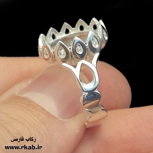 رکاب روکش نقره گیان رکاب روکش نقره گیان مدل مردانه سایز کوچک رکاب فارسی