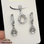 نیم ست جواهر نقره روژا رکاب فارسی