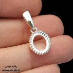 مدال روکش نقره ریز مدل زنانه رکاب فارسی